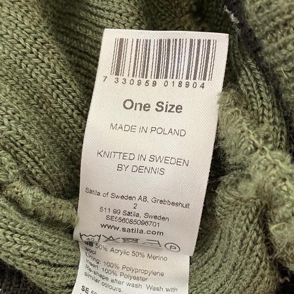 Satila merino wool blend army green Knit Beanie - knit in Sweden - Picture 8 of 16